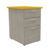 3253310214279-Caisson HT bureau - steely/stelly manager - Profondeur 60 cm  - chene gris - top jaune curry--0