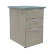 3253310214545-Caisson HT bureau - steely/stelly manager - Profondeur 60 cm  - chene gris  - top bleu argile--0