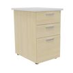 3253310220676-Caisson HT bureau - steely/stelly manager - Profondeur 60 cm - erable - top blanc perle--0