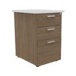 3253310249868-Caisson HT bureau - steely/stelly manager - Profondeur 60 cm - noyer - top blanc perle --0