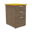 3253310249981-Caisson HT bureau - steely/stelly manager - Profondeur 60 cm - noyer - top jaune curry--0