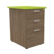 3253310250390-Caisson HT bureau - steely/stelly manager - Profondeur 60 cm - noyer - top vert--0