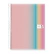 8422593040812-Notebook Aurora, Couverture souple, A4, quadrillage 5x5 mm, 120 feuilles de 4 couleurs, Miquelrius, Wes--0