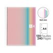 8422593040812-Notebook Aurora, Couverture souple, A4, quadrillage 5x5 mm, 120 feuilles de 4 couleurs, Miquelrius, Wes--1