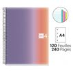 8422593040836-Notebook Aurora, Couverture souple, A4, quadrillage 5x5 mm, 120 feuilles de 4 couleurs, Miquelrius, Pro--1