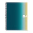 8422593040843-Notebook Aurora, Couverture souple, A4, quadrillage 5x5 mm, 120 feuilles de 4 couleurs, Miquelrius, Ice--0