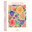 3664447208640-Agenda Flores - 1 semaine sur 2 pages - 15,5 x 21,5 cm - rose - Oberthur--0