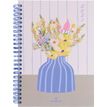 3664447227894-Agenda spiralé Flores - 1 semaine sur 2 pages - 15,5 x 21,5 cm - vase - Oberthur--0