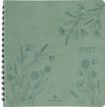 3664447229393-Agenda à spirale Primrose - 1 semaine sur 2 pages - 16,5 x 16,5 cm - vert sauge - Oberthur--0