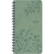 3664447229447-Agenda de poche spiralé Primrose - 1 semaine sur 2 pages - 9,5 x 17 cm - vert sauge - Oberthur--0
