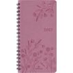 3664447229461-Agenda de poche spiralé Primrose - 1 semaine sur 2 pages - 9,5 x 17 cm - bois de rose - Oberthur--0