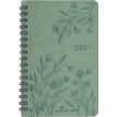 3664447229492-Agenda de poche spiralé Primrose - 1 semaine sur 2 pages - 10 x 15 cm - vert sauge - Oberthur--0
