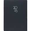 3664447208695-Agenda à spirale Portland - 1 semaine sur 2 pages - 22 x 28 cm - noir - Oberthur--0