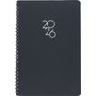 3664447208732-Agenda à spirale Portland - 1 semaine sur 2 pages - 17 x 24,5 cm - noir - Oberthur--0