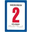 3664447231419-Oberthur - Bloc éphéméride classique - 6 x 9 cm - bleu--0