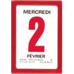 3664447231426-Oberthur - Bloc éphéméride classique - 6 x 9 cm - rouge--0