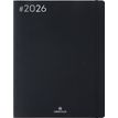 3664447205847-Agenda Flex - 1 semaine sur 2 pages - 22 x 28 cm - noir - Oberthur--0