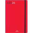 3664447205946-Agenda Flex - 1 semaine sur 2 pages - 17 x 24,5 cm - rouge - Oberthur--0