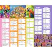 3664447231686-Mini calendrier illustré - 6 mois par face - 13,5 x 17,5 cm - différents modèles disponibles - Obert--3