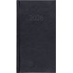 3664447206141-Agenda London - 1 semaine sur 2 pages - 9,5 x 17,5 cm - noir - Oberthur--0