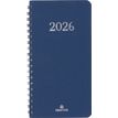 3664447208497-Agenda de poche spiralé Galway - 1 semaine sur 2 pages - 9,5 x 17 cm - bleu marine - Oberthur--0