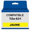 3700654295087-Ruban compatible Brother TZE-631 - noir sur jaune - rouleau (1,2 cm x 8 m) - The Premium S-P_405188402_1-0
