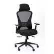 0404051884686-Fauteuil de bureau DESIGNER - Accoudoirs réglables - Appuie-tête - noir-P_405188468_1-0