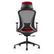 3701338802119-Fauteuil de bureau DESIGNER - Accoudoirs réglables - Appuie-tête - rouge et noir-P_405188470_3-2