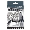 4084900016244-LYRA Graduate Set feutres noir 8 pièces--0