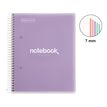 8422593499504-Notebook Emotions, Couverture souple, A5, lignes horizontales 7 mm, 120 feuilles de 5 couleurs, Miquelr--1
