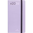 3664447206028-Agenda Flex - 1 semaine sur 2 pages - 9,5 x 17,5 cm - lilas - Oberthur--0
