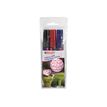 4004764942701-edding 1455 calligraphy - Marqueur - permanent - pour bois, terracotta - noir, bleu acier, laque cramoisi - encre pig-P_405199917_1-0