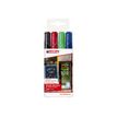 4004764963676-edding 4095 chalk - Marqueur - pour verre, miroir, tableau noir - noir, rouge, bleu, lumière fluorescente verte - c-P_405199922_4-4