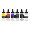 0887452997481-Liquitex Professional Essentials - Jeu d'encre - peinture acrylique - 6 couleurs - noir carbone, naphtol pourpre, blanc titane, jaune azo moyen, ambre brut transparent, vert phtalocyanine (nuance de bleu) - semi-t-P_405201500_1-0