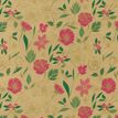 5404019381382-Rouleau papier cadeau kraft 0,7 x 50 m 65g imprimé fleurs - Viquel-P_405221361_2-1