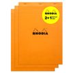 3037920182216-Rhodia - 2 Blocs notes N°18 - 80 feuilles - 80 g - petits carreaux + 1 gratuit--0