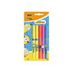 3086123748743-BIC Highlighter Grip Minions - Surligneur - Minions - bleu fluorescent, orange fluorescent, jaune fluorescent, rose fluorescent - encre à l'eau - 1-P_405223653_1-0