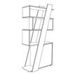 3253310544536-Bibliothèque KHEOPS  - porte à droite - structure carbone - finition imitation chêne cl-P_405224006_2-1