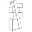 3253310544574-Bibliothèque haute KHEOPS - porte à gauche - structure carbone - finition imitation chê-P_405224010_2-1