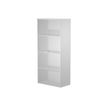 7331920008214-Bibliothèque haute Trend - L80xP44xH180 cm - 2 portes en verre dépoli - gris-P_405224147_1-0