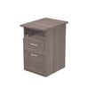 Caisson hauteur bureau Trend - L43xP60xH72 cm - 2 tiroirs dont 1 DS + 1 niche - imitation frêne Toscan