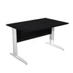 Artarredi Presto - Bureau - rechthoekig - zwarte as - mat wit, RAL 9010 basis