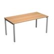 Bureau droit Trend - L140 - pieds arches - plateau imitation hêtre