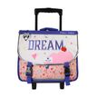 3663842008701-Cartable a roulettes 38  cm Dream- 2 compartiments- rose-  Pol Fox-P_405225976_1-0
