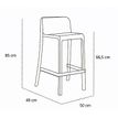 3701394607581-Tabouret snack empilable MINI ATTIC - Ezpeleta professionnel - Taupe-P_405227952_2-1