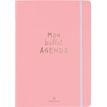 Bullet Agenda - 1 semaine sur 2 pages - 15 x 21 cm - rose pale - Oberthur