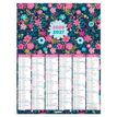 3664447224268-Calendrier Petites Fleurs - 6 mois par face - 21 x 26,5 cm - Oberthur--1