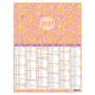 3664447224305-Calendrier Fleurs rétro - 6 mois par face - 21 x 26,5 cm - Oberthur--1