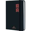 Agenda à élastique Alabama - 1 jour par page - 12,5 x 17,5 cm - noir et rouge - Oberthur