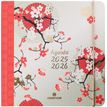 Agenda à élastique Sakura - 1 semaine sur 2 pages - 16,5 x 16,5 cm - fleurs de cerisiers - Oberthur